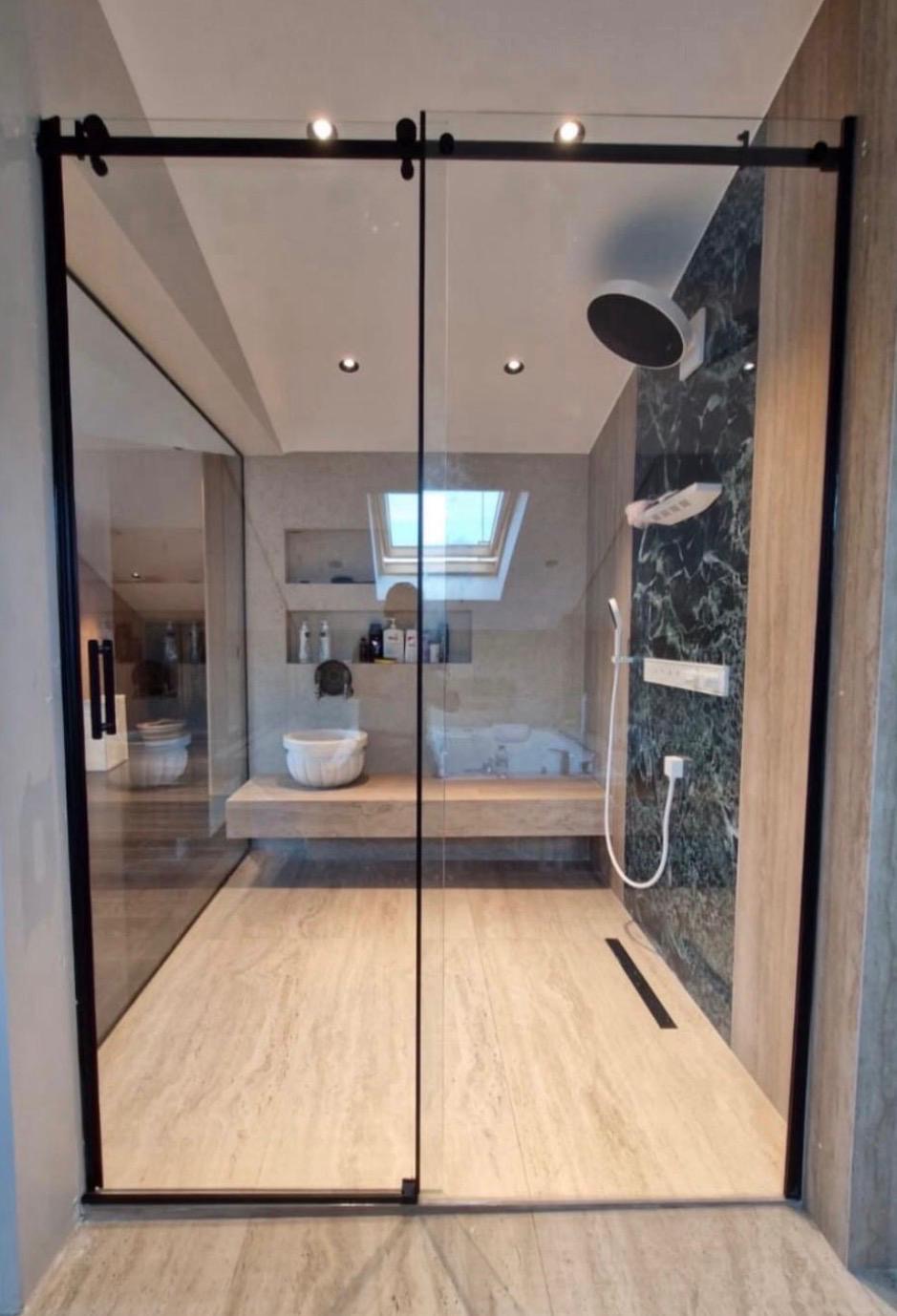 1 Sabit 1 Kayar  Duşakabin